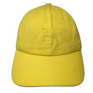 The Hat Depot Baseball Cap Yellow OS Slideback Cotton Adjustable Blank Plain Hat